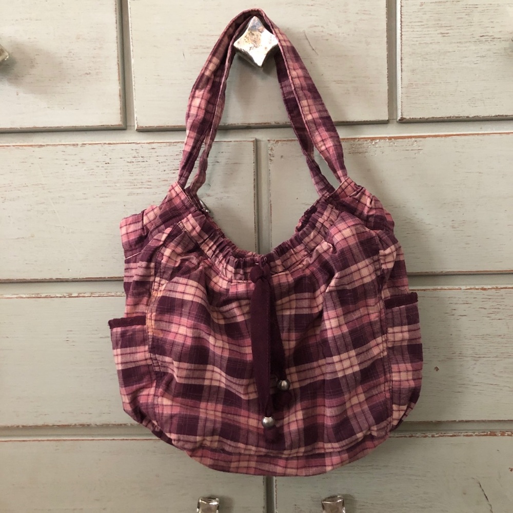 American Eagle plaid hobo